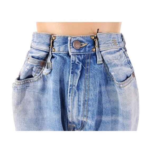 R13 Fold Over Jeans in Irving Blue Size 24 XXS New - Picture 4 of 16